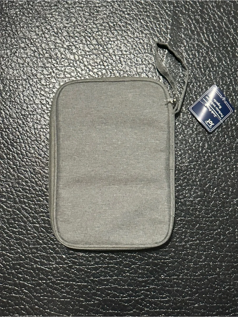 OP Gray Zippered Electronics Carry Pouch